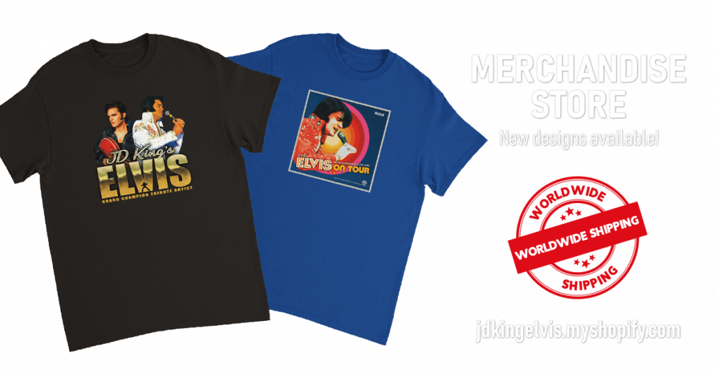 Elvis tribute JD King merchandise store